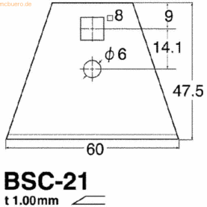 NT Ersatzklingen für Schaber BSC 21P 60mm VE=2 Stück