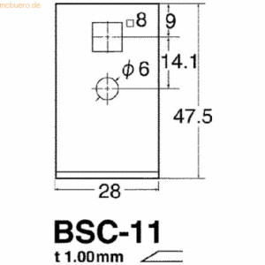 NT Ersatzklingen für Schaber BSC 11P 28mm VE=2 Stück