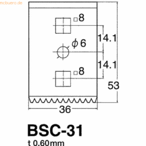 NT Ersatzklinge für Schaber BSC 31P 36mm VE=2 Stück