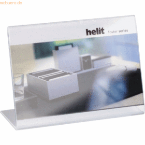 Helit Menükartenständer L-Form 150 x 100 mm quer glasklar