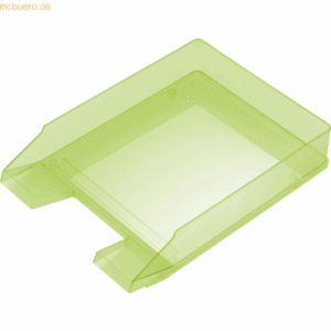 5 x Helit Briefablage Economy PS A4-C4 245x67x347mm grün-transparent
