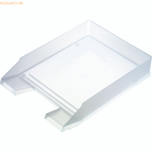 5 x Helit Briefablage A4 Economy Polystyrol weiß transluzent