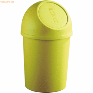 6 x Helit Abfallbehälter 6l Kunststoff mit Push-Deckel gelb