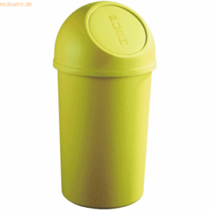 3 x Helit Abfallbehälter 25l Kunststoff mit Push-Deckel gelb