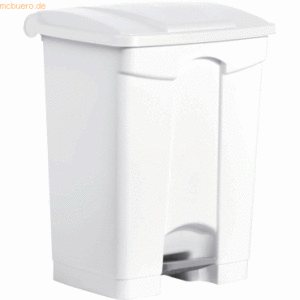 Helit Tretabfallbehälter Kunststoff rechteckig 70l weiß mit weißem Dec