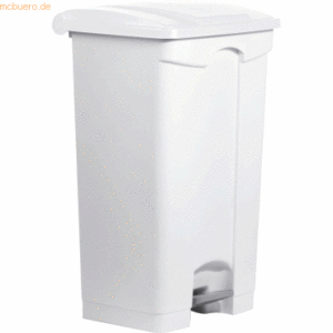 Helit Tretabfallbehälter Kunststoff rechteckig 90l weiß mit weißem Dec