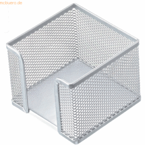 Helit Zettelbox Mesh Metall silber leer