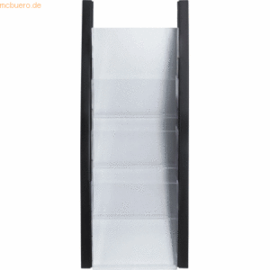 Helit Wandprospekthalter Bogendesign A5 4 Fächer schwarz