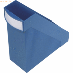 4 x Helit Stehsammler Linear 10x27x29cm blau