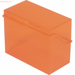 Helit Karteibox A7 quer orange transparent