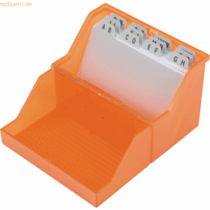 Helit Karteibox A8 quer orange transparent