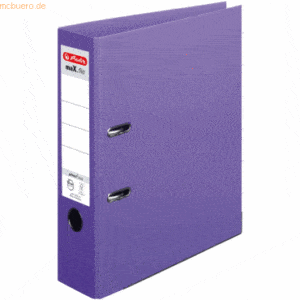 Herlitz Ordner protect+ Kunststoff (PP) A4 8cm violett maX.file