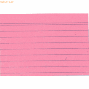 6 x Herlitz Karteikarten A6 liniert rosa VE=100 Stück