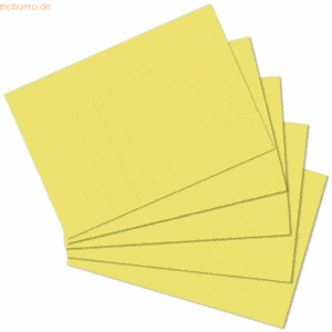 6 x Herlitz Karteikarten A6 blanko gelb VE=100 Stück