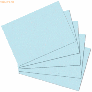 6 x Herlitz Karteikarten A6 blanko blau VE=100 Stück