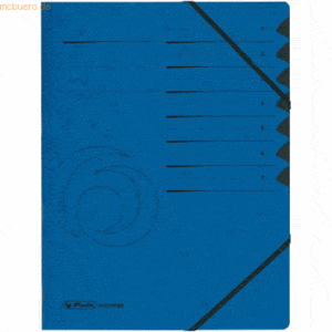 Herlitz Ordnungsmappe A4 Karton 7 Fächer blau