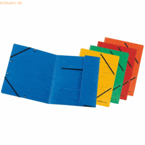 Herlitz Einschlagmappe mit Gummizug Karton farbig sortiert VE=10 Stück