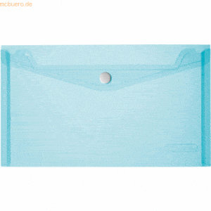 6 x Herlitz Dokumententasche PP DL transparent blau