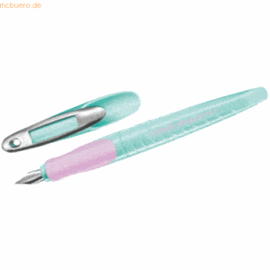 3 x Herlitz Füllhalter my.pen L-Feder minze/lila