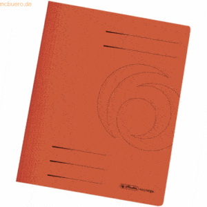 10 x Herlitz Schnellhefter Karton gefaltet orange intensiv