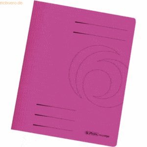 10 x Herlitz Schnellhefter Karton gefaltet pink intensiv