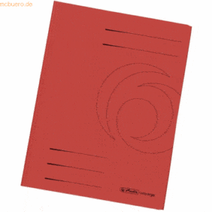 10 x Herlitz Einschlagmappe A4 Recycling intensiv rot