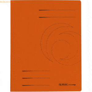 10 x Herlitz Schnellhefter A4 Karton orange