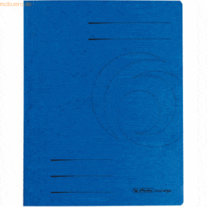 10 x Herlitz Schnellhefter A4 Karton blau