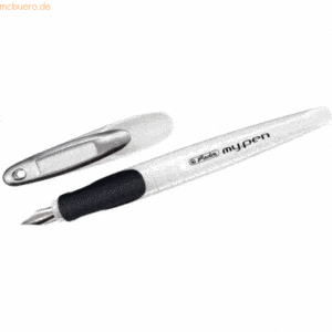 2 x Herlitz Füllhalter my.pen M-Feder schwarz/weiß LW