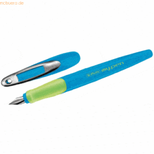 2 x Herlitz Füllhalter my.pen M-Feder blau/lemon LW