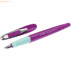 2 x Herlitz Füllhalter my.pen M-Feder lila/minze LW