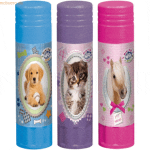 20 x Herlitz Klebestift 21g lösungsmittelfrei Pretty Pets