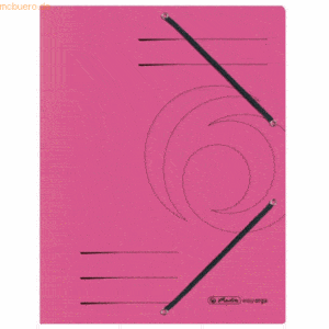 Herlitz Einschlagmappe mit Gummizug Karton fuchsia