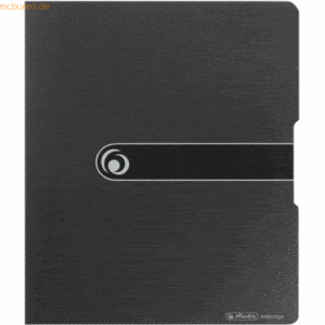 Herlitz Ringbuch A4 2 Ringe PP 16mm schwarz opak to go