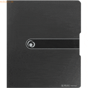 Herlitz Ringbuch A4 2 Ringe PP 25mm schwarz opak to go