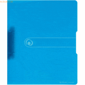 Herlitz Ringbuch A4 2 Ringe PP 25mm blau transparent to go