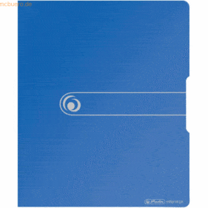 Herlitz Ringbuch A4 2 Ringe PP 16mm blau opak to go