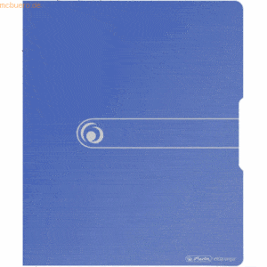 Herlitz Ringbuch A4 2 Ringe PP 25mm blau opak to go