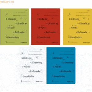 Herlitz Schnellhefter Karton Oberschule VE=5 Stück farbig sortiert