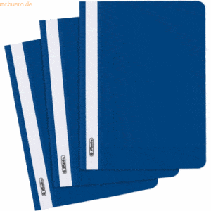 10 x Herlitz Sichthefter PP A5 blau