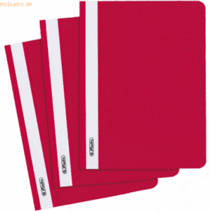 10 x Herlitz Sichthefter PP A5 rot