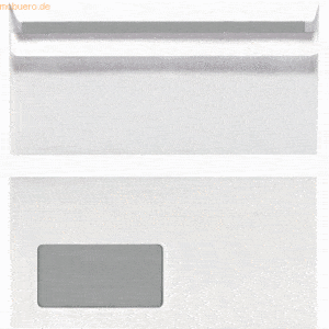 1000 x Herlitz Briefumschlag DINlang selbstklebend mit Fenster weiß