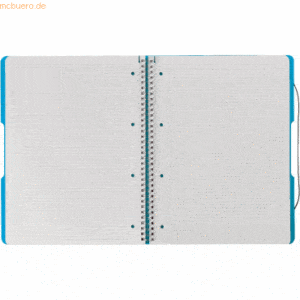 2 x Herlitz Spiralblock to go A4 80 Blatt kariert PP transparent blau