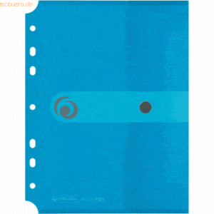 Herlitz Dokumententasche A5 PP zum Abheften transparent blau to go