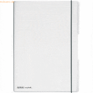 3 x Herlitz Notizheft my.book flex PP A4 2x40 Blatt liniert/kariert tr