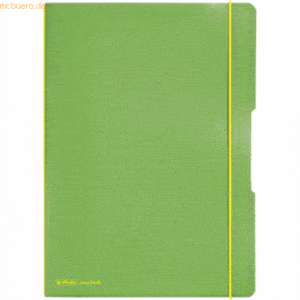 Herlitz Notizheft my.book flex PP A4 2x40 Blatt liniert/kariert hellgr