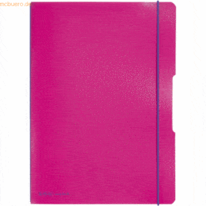 Herlitz Notizheft my.book flex PP A4 2x40 Blatt liniert/kariert pink