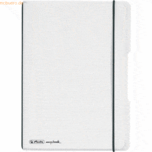 5 x Herlitz Notizheft my.book flex PP A5 40 Blatt kariert transparent