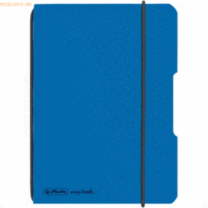 5 x Herlitz Notizheft my.book flex PP A6 40 Blatt kariert blau