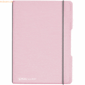 5 x Herlitz Notizheft my.book flex PP A5 40 Blatt kariert rose